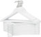 KROWN - Perchas de Madera Natural Antideslizantes con Muescas, Ideales para Trajes, Abrigos, Chaquetas, Camisas y Pantalones, Gancho Giratorio de 360° (Blanco, 12 Unidades)