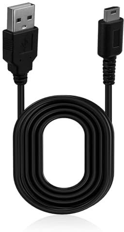 Qkhcable 1.2M Charger for Nintendo DS Lite, Black USB Charging Cable for Nintendo DS Lite Universal NDSL USB Charging Cable Lead Wire Cord Power Adapter (Blcak-1pc)