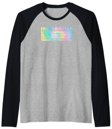 Faith Over Fear, limitierte Auflage, Retro-Vintage-Stil Raglan