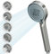 Shower Head VEHHE with 5 Spray Modes, Large Shower Heads with 12cm Panel Diameter, Shower Head High Pressure with Anti-Clogging Silicone Nozzles, Power Shower Heads Handheld for Home Gym Spa(Grey)