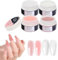 4 Couleurs Gel Construction Ongle UV,Colle Faux Ongles Solide Gel Colle,Gel de construction UV pour Protéger les Ongles Cassés Renforcement Nail Art Ongles Manucure de Réparation -15m