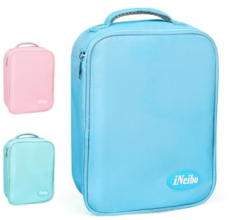iNeibo Insulated Lunch Box Tote, Oxford Cloth Cool Bag, Water Resistant Thermal Cooler for Kids Adult School Work Picnic Travel - Blue