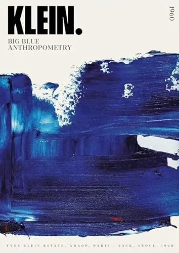 XZSFD NBGEA Berühmte Yves Klein Poster Ausstellung Drucke Abstrakte Wandkunst《Blaue Anthropometrie》Bild Yves Klein Leinwandmalerei Für Wohnkultur 40x60cm Ungerahmt