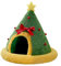 Zwxqe Hundebett Weihnachten, Winter Katzenhöhle, Warmes Hundebett für Winter, Weihnachten Katzennest, Katzenversteck Bett, Hundezeltbett, Abnehmbares Kissen Hundebett, Gemütliches Haustierbett für