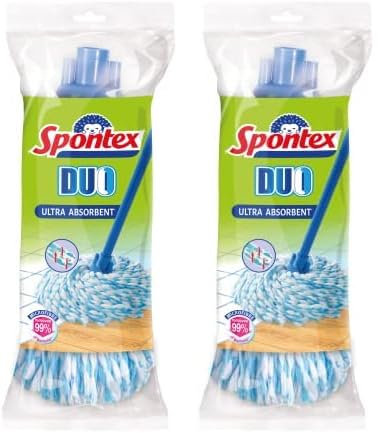 Spontex - Fregona de Microfibra, 1 Unidad (Paquete de 2)