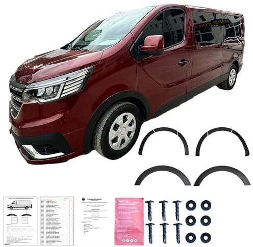Radlaufschutz Radlaufleisten kompatibel mit RENAULT Trafic L2 2022+ 8 Tlg. | kompatibel mit Renault Trafic 2022- - Mattschwarz