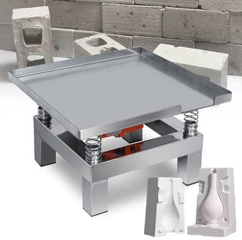 VNATWGOO Table Vibrante pour BéTon 350 X 350 Mm, Banc D'Essai De Vibration, Petite Mini Table Vibrante en Acier Inoxydable, pour Laboratoire, EntrepôT, Atelier,110V