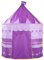 BOSSETY Spielzelt für Kleinkinder-Lila Krone Schloss Spielzelt 105*105*135cm-Prinzessin Prinz Schlosszelt,Kinderhaus Junge Mädchen Faltbar Kinderspielhaus Garten Camping Kinderzimmer Spielzeug Tent