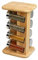 MOON KITCHEN HOME | Gewürzkarussell - Orbit, Material: Bambus/Holz, Glas, mit 8 befüllbaren Gewürzgläsern, 360° drehbar auf Drehfuß, aus nachhaltigem Material, Maße: L 15.0 cm, B 13.0 cm, H 25.5 cm