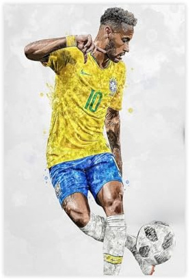 GJHTQLP Neymar (2) Leinwand-Poster, Schlafzimmer-Dekor, 30 x 45 cm