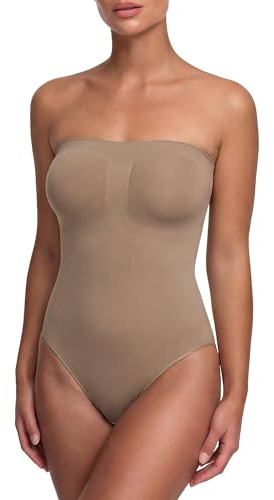 creamy fabrics Shapewear Body trägerlos String Bauchweg Damen | Starke Bauch und Taillenformung mit String abnehmbaren Trägern und glattem Look unter Kleidern
