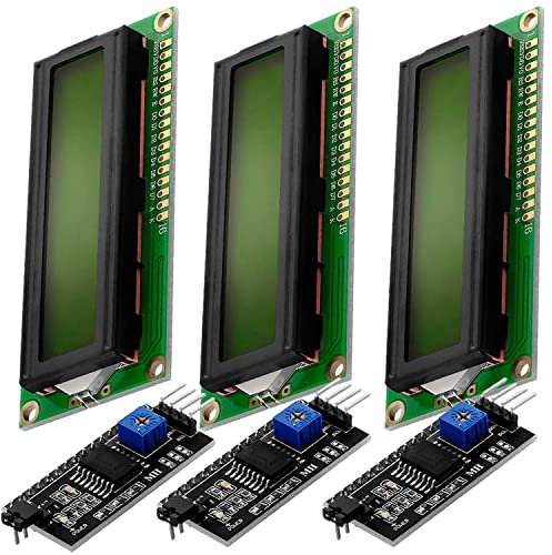 AZDelivery HD44780 16x2 LCD Modul Display Bundle mit I2C Schnittstelle 2x16 Zeichen kompatibel mit Arduino inklusive E-Book! (mit Grünem Hintergrund und Schwarzen Zeichen)