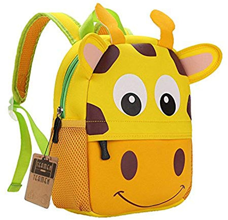 TEAMEN® Kinderrucksack Animal Schule Tasche Rucksack for Kinder Baby Jungen Mädchen Kleinkind 3-6 Alter (Giraffe)
