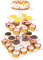 Weddingwish 5 Tier Acrylic Cupcake Stand, Clear Cupcake Tower Stand for 50 Cupcakes, Dessert Display Stand for Wedding Birthday