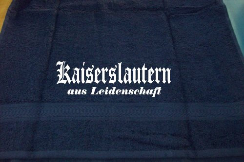 ShirtShop-Saar Kaiserslautern aus Leidenschaft; Städte Handtuch, dunkelblau