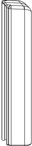 MACO Abdeckung Ecklagerband PVC, silber (360233)