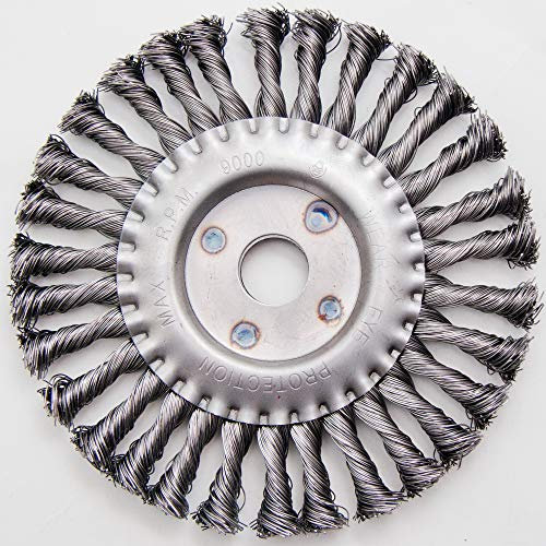 Drahtbürste für Winkelschleifer Ø 180 mm – Scheibenbürste gezopft mit 22,2 mm Bohrung – Ideal zum Entrosten, Entlacken & Schweißnaht-Reinigung