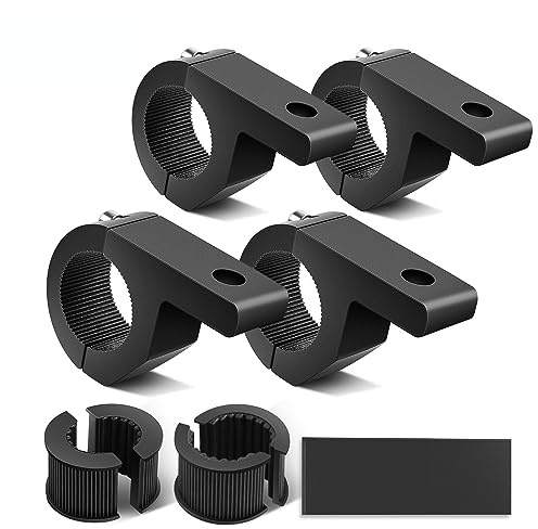 Nilight - 90028D LED-Lichtleiste, horizontale Klemme, Montage-Set, passend für 1,9 cm, 2,5 cm, 3,2 cm, Dachgepäckträger, Rollkäfige für ATV, UTV und LKWs, 2 Jahre