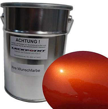 Lackpoint 0,5 Liter Spritzfertiger Basislack für Toyota 4R8 Orange Metallic Autolack