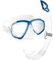 CRESSI Perla+Mexico Combo Clear/Blue - Combi Set Maske+Schnorchel zum Tauchen und Schnorcheln, Transparent/Blau, Einheitsgröße, Erwachsene