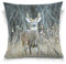 Linomo Kissenbezug 50x50 cm, Wild Tier Hirsch Dekorative Kissenbezug Kissenhülle für Couch Sofa Bett Hause