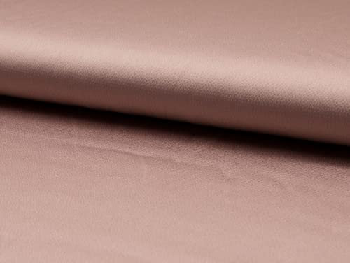 Minerva Crafts Crêpe-Stoff, Blasenoptik, Satin, Alte Rose, Meterware