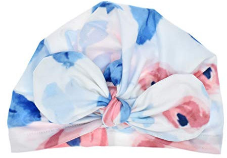 Lazzboy Baby Boy Girl Sun Hat Floral Bowknot Cap Toddler Turban Photo Props Mütze Neugeborene Weich Baumwolle Kleinkind Stirnbänder Mädchen Stirnband(S)