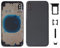 Smartex® Backcover aus Glas + Rahmen kompatibel mit iPhone X | Rückseite Cover + Frame (Space Grau)