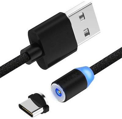 Cavo Usb Magnetico Tipo c nero caricatore Android per samsung huawei ecc