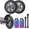 110mm Scooter Ersatzräder - 2 Stück 110mm Scooter Rollen räder mit ABEC-9 Lager - Aluminium 88A stunt scooter Rollen für Apollo Albott Hudora Fuzion