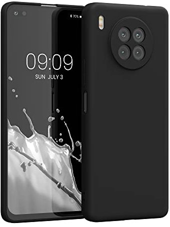 kwmobile Housse Compatible avec Honor 50 Lite Coque - Housse de téléphone Protection Souple en Silicone - Noir
