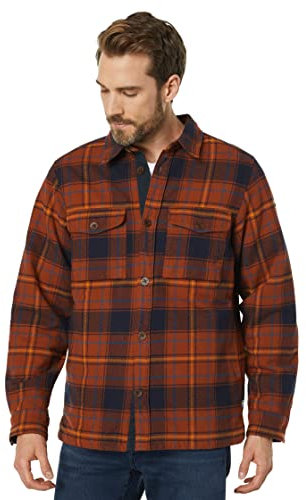 Fjällräven Herren Övik Lite Padded Shirt, Autumn Leaf/Dark Navy, L