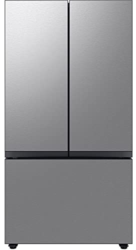 Samsung 24 Cu. Ft. Bespoke Counter Depth 3-Door French Door Refrigerator with AutoFill Water Pitcher, Stainless Steel, RF24BB6200QLAA