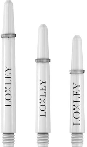 Loxley Nylon Shafts Dart Schäfte Stems Darts stems Dartshafts Shaft Schwarz Weiß Farbe / Design White Länge Short = 34mm