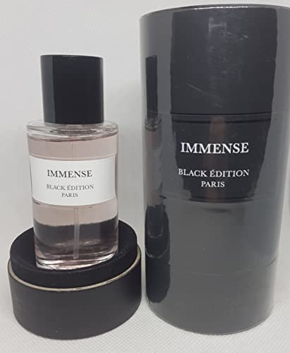 Parfum IMMENSE Black Édition Homme/Femme, immensité un délice olfactif 50ml Pour Cadeau, Parfum de Marque, Idée Cadeau Pas Chère,intense, Black Edition