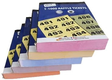 CARESTARZ 1 à 1000 livres de tickets de tombola – 4 livres de billets de vestiaire – tirage au sort Lucky Draw Tombola, tirage au sort et événements caritatifs.
