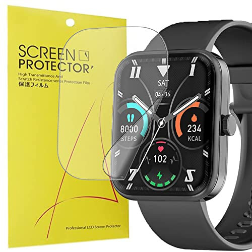 Blueshaweu Schutzfolie Kompatibel für Blackview 1,83 Zoll Smartwatch W20, HD klar Flexible TPU Displayschutzfolie für Blackview W20 Smartwatch 1,83 Zoll (6 Pack)