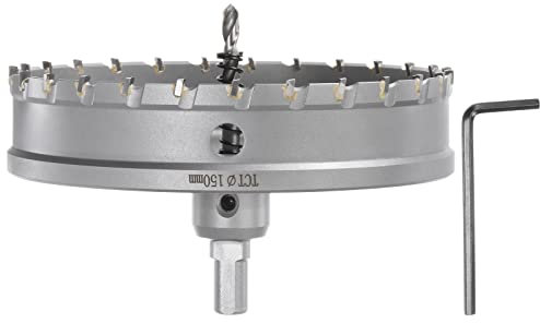 sourcing map Sega a tazza in metallo duro TCT, diametro 150 mm, per acciaio inossidabile e metallo