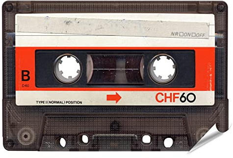 islandburner XXL Bild Poster Retro Kassette Tape Walkman 80er Jahre Premium Bilder Fotodruck IOCH-PGR