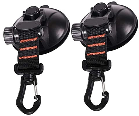 VALICLUD Multipurpose Suction Cup Hooks 2 Pack Strong Suction for Shower Window Camping