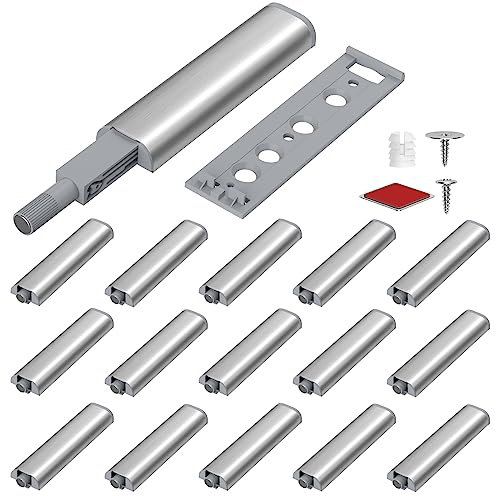 Push to Open Türöffner Jiayi 16 Stück Drucktüröffner Schrank Türöffner Push Open Magnet Tip On für Türen Beschlag Möbel Schubladen Drucköffner Schranktür Magnetschnäpper Drucktüröffner Druckschnapper
