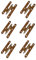 AZERODESIGN-Bisagras Puertas Madera-Bisagras para Puertas-Pernio Bisagra Puertas de Madera Interior-Material Acero con Remates-Pack 6 Unidades-Medidas100x57mm-Cantos Redondos(IZQUIERDA, DORADO BRILLO)