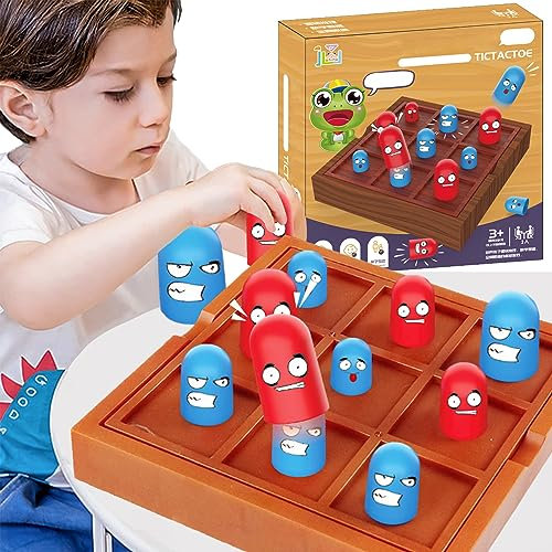 Charfia Tic-Tac-Toe-Spiel, Tic-Tac-Toe-Spielzeuge Brettspiel Spielzeug Brettspiele Kinder, Stapelbecher Spielzeug Eltern-Kind Lustig Interaktives Spiele für Kinder Familie Freunde
