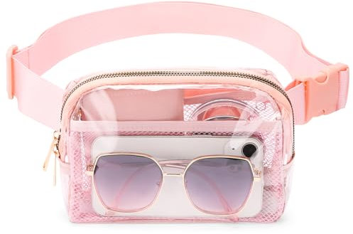 AMXNX Transparente Gürteltasche Damen Herren Bauchtasche Wasserdicht Umhängetaschen PVC Waist Fanny Pack für Outdoor Reisen Hüfttasche Sling Bag