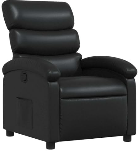 vidaXL Relaxsessel Schwarz Kunstleder