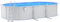Willood Stahlwandpool Set Robuster Pool in Weiß mit winterfester Blauer Innenfolie mit Sicherheitsleiter 610x360x120 cm