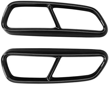 Auspuffblenden Für A-UDI A6 C7 2016 2017 2018 Auspuffrohrschutz Auto Quad Auspuffspitzenblende Edelstahl Glänzend Schwarz Endrohrblende
