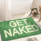 Get Naked Badematte, niedlich, salbeigrün, lustig, rutschfeste Badewannen-Dekor-Matten, rutschfeste Mikrofaser, saugfähiger Bodenteppich, Badteppiche