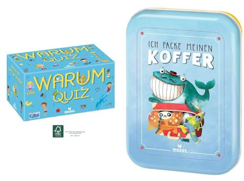 moses. Das Warum-Quiz, Kinder Wissensquiz mit 100 spannenden Warum-Fragen & Verlag GmbH 90352 Ich packe Meinen Koffer