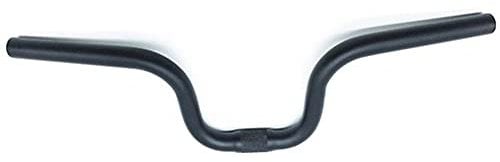 Rtauhife 530mm Handlebar Aluminum Alloy 25.4mm M-TYPE Rise 140mm Handle Bar for Folding Bike Bicycle Hand,Black
